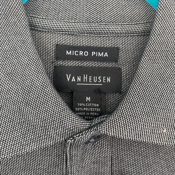 Mens Van Heusen Micro Pima Polo Shirt Sz M - Picture 1 of 4